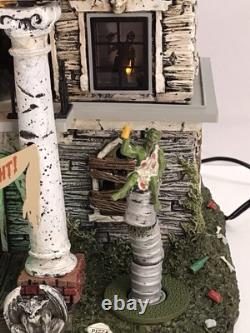 Lemax Spooky Town Halloween DEAD FRATERNITY #75171 RARE Works VIDEO Read