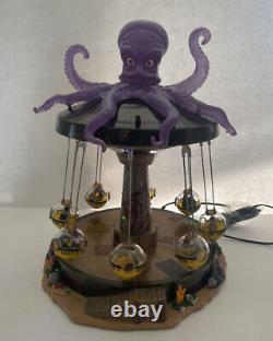 Lemax Spooky Town Halloween Octo-swing Carnival Ride Lights Sound Motion