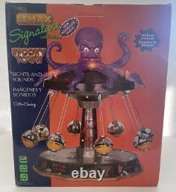 Lemax Spooky Town Halloween Octo-swing Carnival Ride Lights Sound Motion