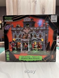 Lemax Spooky Town Horror High School Animated Lights Sounds With Original Box