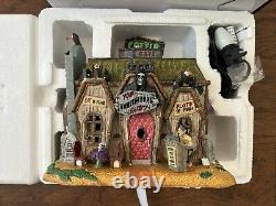 Lemax Spooky Town Instant Village Lot of 4 Lighted Buildings all CIB with bulbs