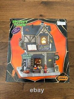 Lemax Spooky Town Instant Village Lot of 4 Lighted Buildings all CIB with bulbs