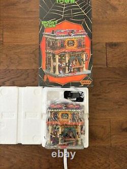 Lemax Spooky Town Instant Village Lot of 4 Lighted Buildings all CIB with bulbs