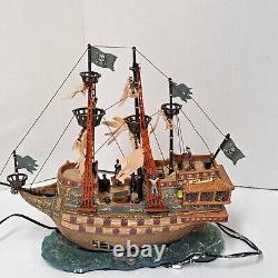 Lemax Spooky Town Lighted Ghost Galleon Pirate Ship Lights Motion & Sound Works