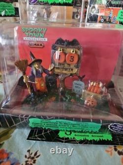 Lemax Spooky Town Lot Of 10 Halloween Figures Etc In Original Packs Mix Lot Read
