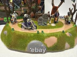 Lemax Spooky Town Monster Motorcycle Rally Retired 2010 #04173 New Damaged Box