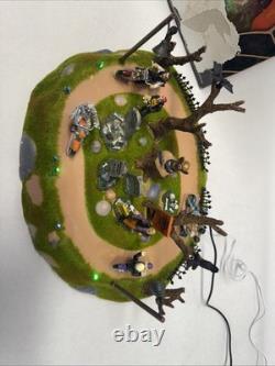 Lemax Spooky Town Monster Motorcycle Rally Retired 2010 #04173 New Damaged Box