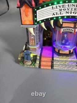 Lemax Spooky Town Mortis Theater Lighted & Animated Building Tested! See Video