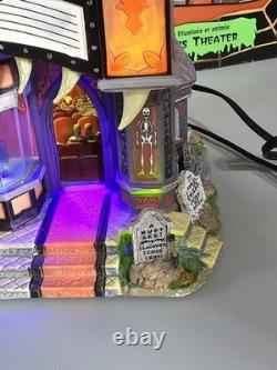 Lemax Spooky Town Mortis Theater Lighted & Animated Building Tested! See Video