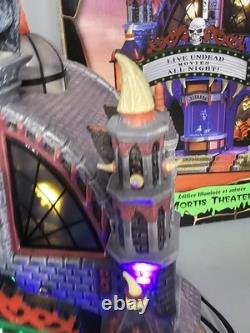 Lemax Spooky Town Mortis Theater Lighted & Animated Building Tested! See Video