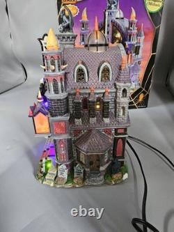 Lemax Spooky Town Mortis Theater Lighted & Animated Building Tested! See Video