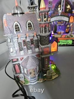 Lemax Spooky Town Mortis Theater Lighted & Animated Building Tested! See Video