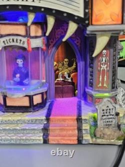 Lemax Spooky Town Mortis Theater Lighted & Animated Building Tested! See Video