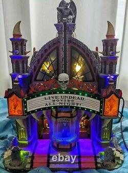 Lemax Spooky Town Mortis Theater-Lights & Animation withBox Rare, Retired