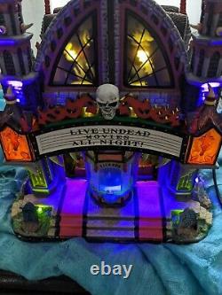 Lemax Spooky Town Mortis Theater-Lights & Animation withBox Rare, Retired