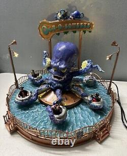 Lemax Spooky Town Oct-O-Squeeze Giant Squid Carnival Ride AS IS Read Description