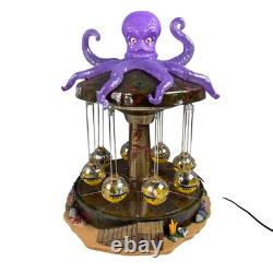 Lemax Spooky Town Octo-Swing Animated Carnival Ride Box & Adapter Lights Sound