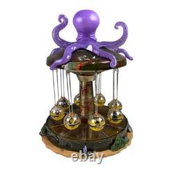 Lemax Spooky Town Octo-Swing Animated Carnival Ride Box & Adapter Lights Sound