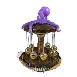 Lemax Spooky Town Octo-Swing Animated Carnival Ride Box & Adapter Lights Sound
