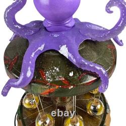 Lemax Spooky Town Octo-Swing Animated Carnival Ride Box & Adapter Lights Sound