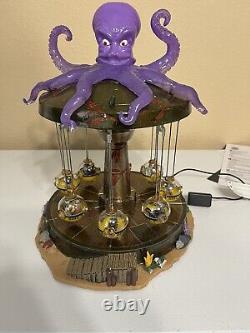 Lemax Spooky Town Octo-Swing Lights & Sound Carnival Ride 14379 Working