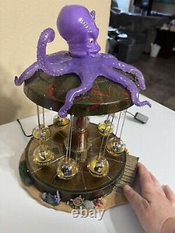 Lemax Spooky Town Octo-Swing Lights & Sound Carnival Ride 14379 Working