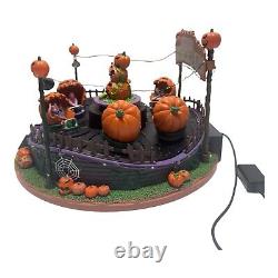 Lemax Spooky Town Pumpkin Tilt-n-Hurl Lights & Animated Read