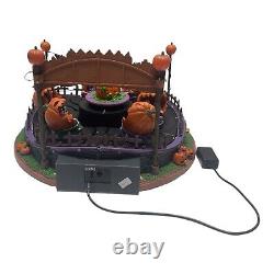 Lemax Spooky Town Pumpkin Tilt-n-Hurl Lights & Animated Read