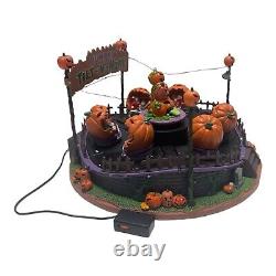 Lemax Spooky Town Pumpkin Tilt-n-Hurl Lights & Animated Read