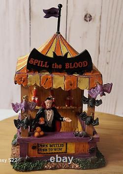 Lemax Spooky Town SPILL THE BLOOD Halloween Vampire Carnival #03808 RARE MINT