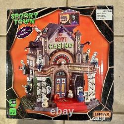 Lemax Spooky Town, The Crypt Casino, Halloween, RARE Retired 2018 Works Great