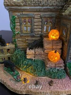 Lemax Spooky Town Vicki's Cattery Ex. Condition, Ceramic, Lights & Sound- Retired