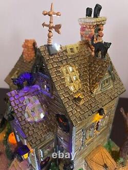 Lemax Spooky Town Vicki's Cattery Ex. Condition, Ceramic, Lights & Sound- Retired