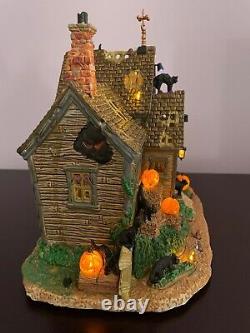 Lemax Spooky Town Vicki's Cattery Ex. Condition, Ceramic, Lights & Sound- Retired