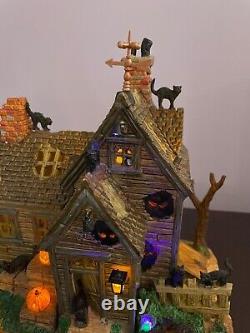 Lemax Spooky Town Vicki's Cattery Ex. Condition, Ceramic, Lights & Sound- Retired