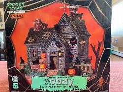 Lemax Spooky Town Vicki's Cattery Ex. Condition, Ceramic, Lights & Sound- Retired