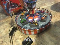 Lemax Spooky Town -Zombie Plane Ride-Animated Holiday Village-Carnival Midway