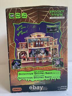 Lemax Spookytown Halloween Shooting Range Lights & Sounds Building