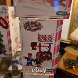 Lemax Sugar'N Spice 18 Pc Village Lot Gingerbread Palace Trees Train Christmas