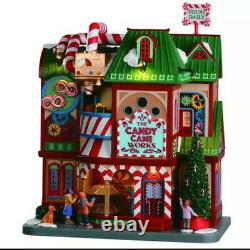 Lemax-THE CANDY CANE WORKS -Sights & Sounds Holiday Village