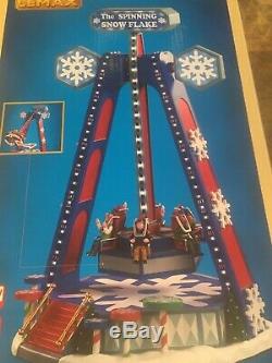 Lemax THE SPINNING SNOWFLAKE Carnival Ride Animated & Music Holiday Village 2020