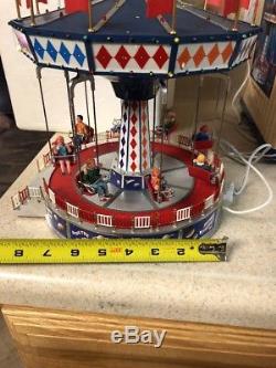 Lemax The Cosmic Swing Village Carnival Amusement Ride #94956 Animated Musical