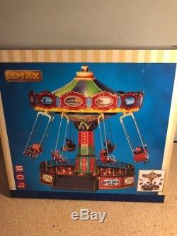 Lemax The Giant Swing Village Carnival Ride Amusement Lights Sounds Animated