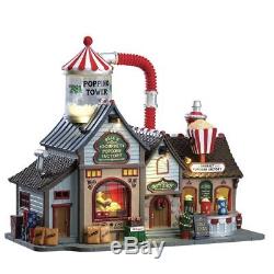 Lemax Village Animated BELL'S GOURMET POPCORN FACTORY with Music Voices & Lighting