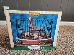 Lemax Village Animated Zoo Lion Cage Good Condition