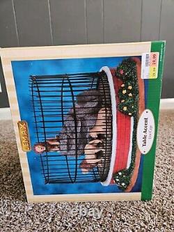 Lemax Village Animated Zoo Lion Cage Good Condition