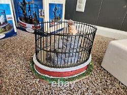 Lemax Village Animated Zoo Lion Cage Good Condition