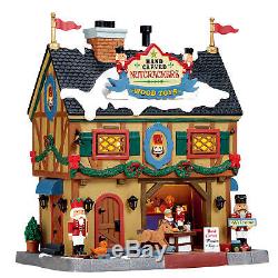 Lemax Village Building Christmas Gift Nutcracker & Wood Toy Carve Lighted Decor
