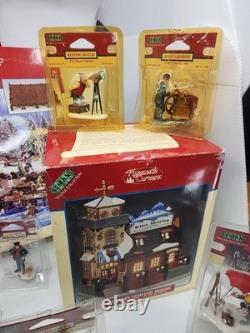 Lemax Village Christmas Collection Figurines Lot of 15. House Dock 99'-01' Etc