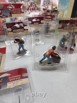 Lemax Village Christmas Collection Figurines Lot of 15. House Dock 99'-01' Etc